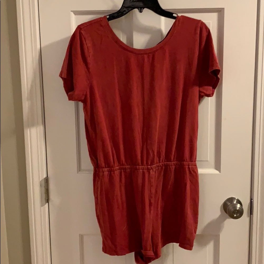 Rustic red romper